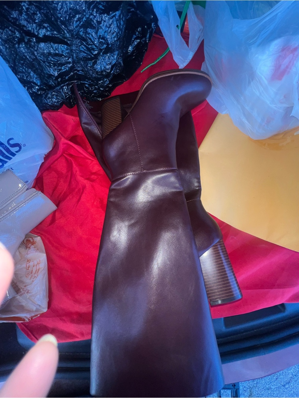 Unisa Chocolate Brown Knee-High Heeled Boots